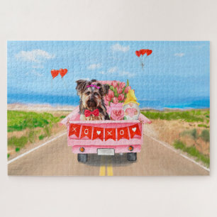 Yorkshire Terrier-hond Valentijnsdag vrachtwagen h Legpuzzel