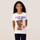 Yorkshire Terrier Hond Vriendschap T-shirt (Voorkant volledig)