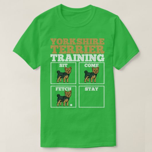 Yorkshire Terrier Hondentraining Hondentrainer T-shirt (Design voorkant)