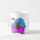 Yorkshire Terrier in Bath Tub Koffiemok (Voorkant links)