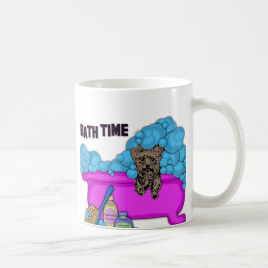 Yorkshire Terrier in Bath Tub Koffiemok (Rechts)