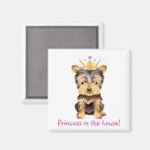 Yorkshire Terrier Jouet Chien Princesse Magnet cad (Recto/Verso)