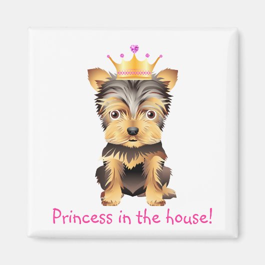 Yorkshire Terrier Jouet Chien Princesse Magnet cad (Devant)