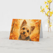 Yorkshire Terrier Kaart (Gele Bloem)