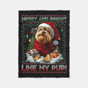 Yorkshire Terrier Kerstboom Decoraties Hond L Fleece Deken