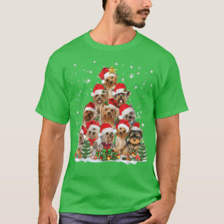 YorkShire Terrier-kerstboom Santa Ugly Sweate T-shirt
