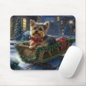 Yorkshire Terrier Kerstfeest Seizoen Muismat (Met muis)