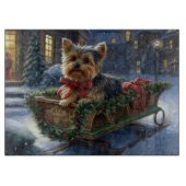 Yorkshire Terrier Kerstfeest Seizoen Snijplank (Voorkant)