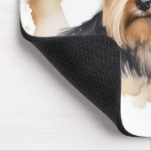 Yorkshire Terrier Kerstkrans feestelijke pup Muismat (Hoek)