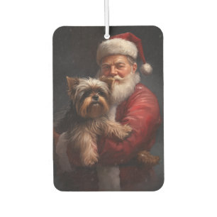 Yorkshire Terrier Kerstman Festieve Kerstmis Luchtverfrisser