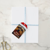 Yorkshire Terrier Kerstmis Cadeaulabel (Met Touw)
