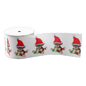 Yorkshire Terrier Kerstmis Grosgrain Lint (Spoel)