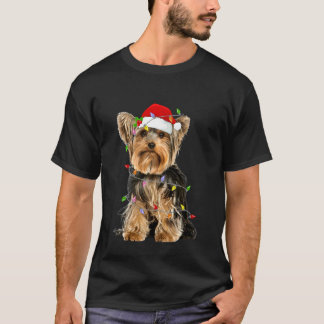 Yorkshire Terrier Kerstmis Sinterklaas Hoed Lichte T-shirt