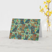 Yorkshire Terrier Kerstmis Yorkie Kaart (Gele Bloem)