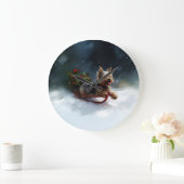 Yorkshire Terrier Kerstsneeuw winter Grote Klok (Huis)