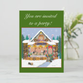 Yorkshire Terrier kerstTreat Shop Invites Kaart (Staand voorkant)