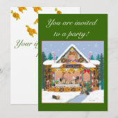 Yorkshire Terrier kerstTreat Shop Invites Kaart (Voorkant / Achterkant)