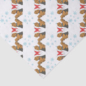 Yorkshire Terrier kerstwrapping Tissuepapier (Detail)