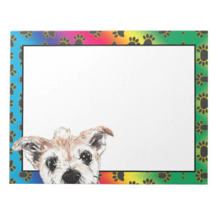 Yorkshire Terrier-kleurig hondpawpatroon Notitieblok
