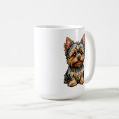 Yorkshire Terrier Koffiemok (Voorkant rechts)