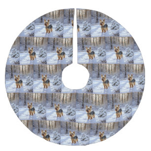 Yorkshire Terrier Laat het Sneeuwen Kerstmis Kerstboom Rok