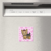 Yorkshire Terrier Love (kort haar met boeg) Magneet (Insitu (Vaatwasser))