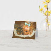 Yorkshire Terrier Mama avec des cartes de notes de (Fleur jaune)