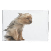 Yorkshire Terrier met Hair in the Wind Kussensloop (Achterkant)