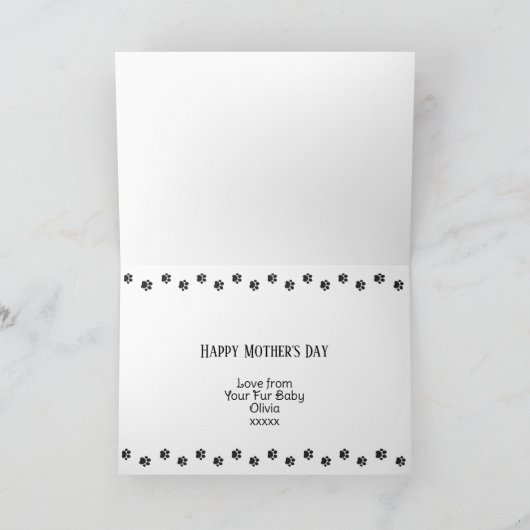 Yorkshire Terrier Moeder Moederdag Vers Feestdagen Kaart (Binnen)