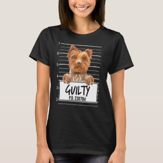 Yorkshire Terrier Mugshot Guilty Dog T-shirt