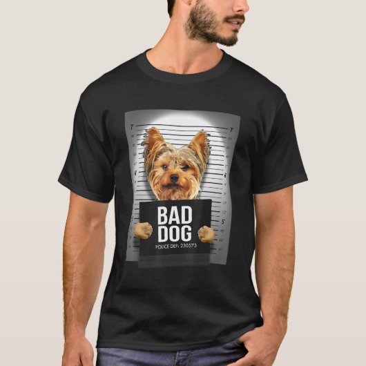 Yorkshire Terrier Mugshot T-shirt (Voorkant)