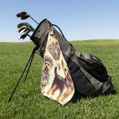  Yorkshire Terrier naadloos Golfhanddoek (Groen)