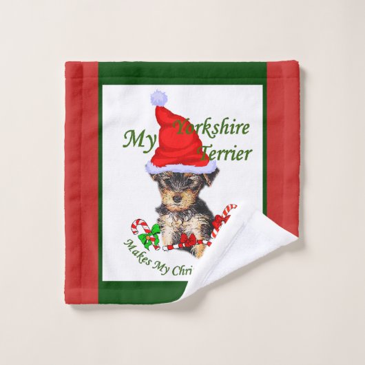 Yorkshire Terrier Noël (Gant de toilette)