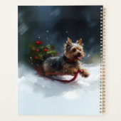 Yorkshire Terrier Noël neige hiver (Dos)