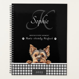 Yorkshire Terrier Noir Blanc Plat Personnalisé