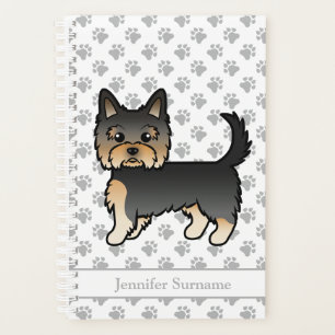 Yorkshire Terrier noir et feu Dessin animé Chien &