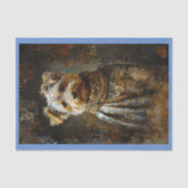 Yorkshire Terrier Olieverfschilderij Decoupage Lin Tissuepapier (Voorkant)