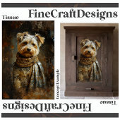 Yorkshire Terrier Olieverfschilderij Decoupage Rec Tissuepapier