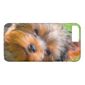 Yorkshire Terrier omhoog kijkend Case-Mate iPhone Case (Achterkant (Horizontaal))