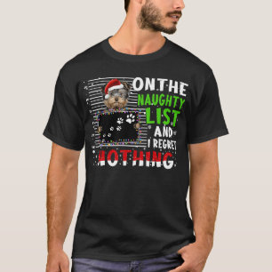 Yorkshire Terrier on Naughty Kerstlist Yorkie T-shirt