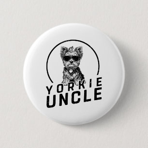 Yorkshire Terrier Oom Gifts Grappige hondenbezitte Ronde Button 5,7 Cm