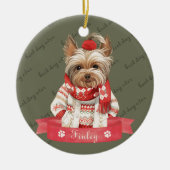 Yorkshire Terrier Ornement de Noël personnalisé (Devant)