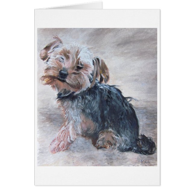 Yorkshire Terrier, Painting, Card (Devant)