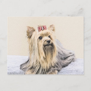 Yorkshire Terrier Painting - Cute Original Dog Art Briefkaart