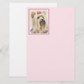Yorkshire Terrier Painting - Cute Original Dog Art Briefpapier (Voorkant / Achterkant)