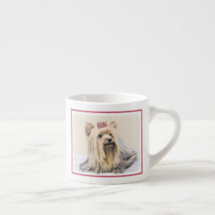 Yorkshire Terrier Painting - Cute Original Dog Art Espresso Kop