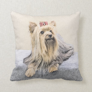 Yorkshire Terrier Painting - Cute Original Dog Art Kussen