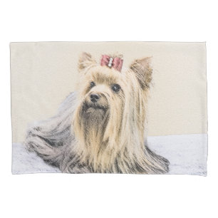 Yorkshire Terrier Painting - Cute Original Dog Art Kussensloop