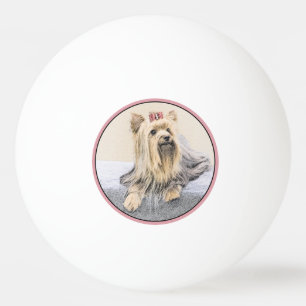 Yorkshire Terrier Painting - Cute Original Dog Art Pingpongballen