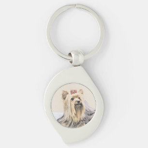 Yorkshire Terrier Painting - Cute Original Dog Art Sleutelhanger